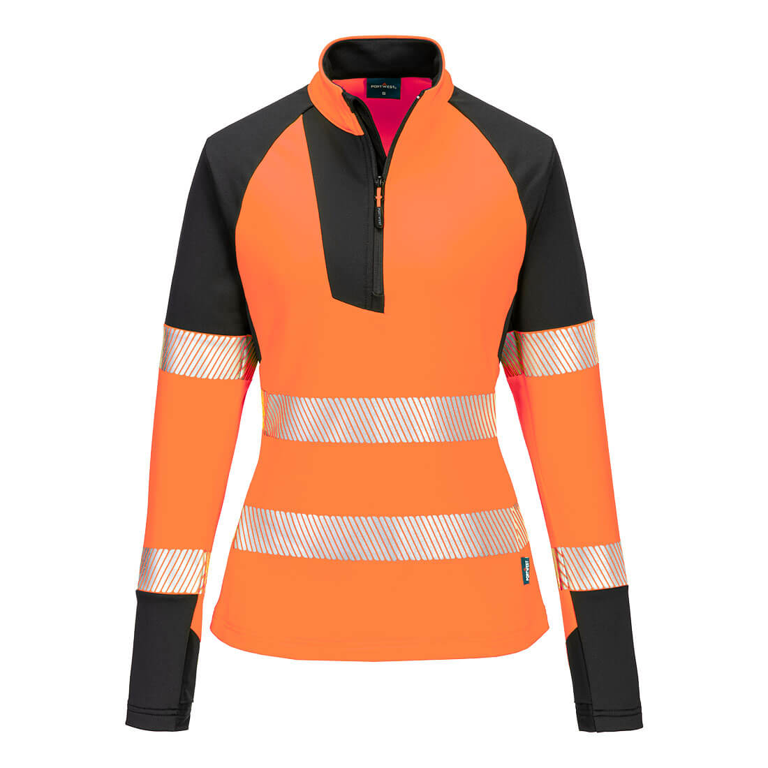 T173 Hi-Vis Naisten half zip-pusero